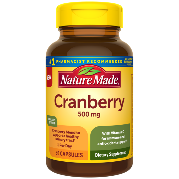 Cranberry Capsules 500 Mg With Vitamin C